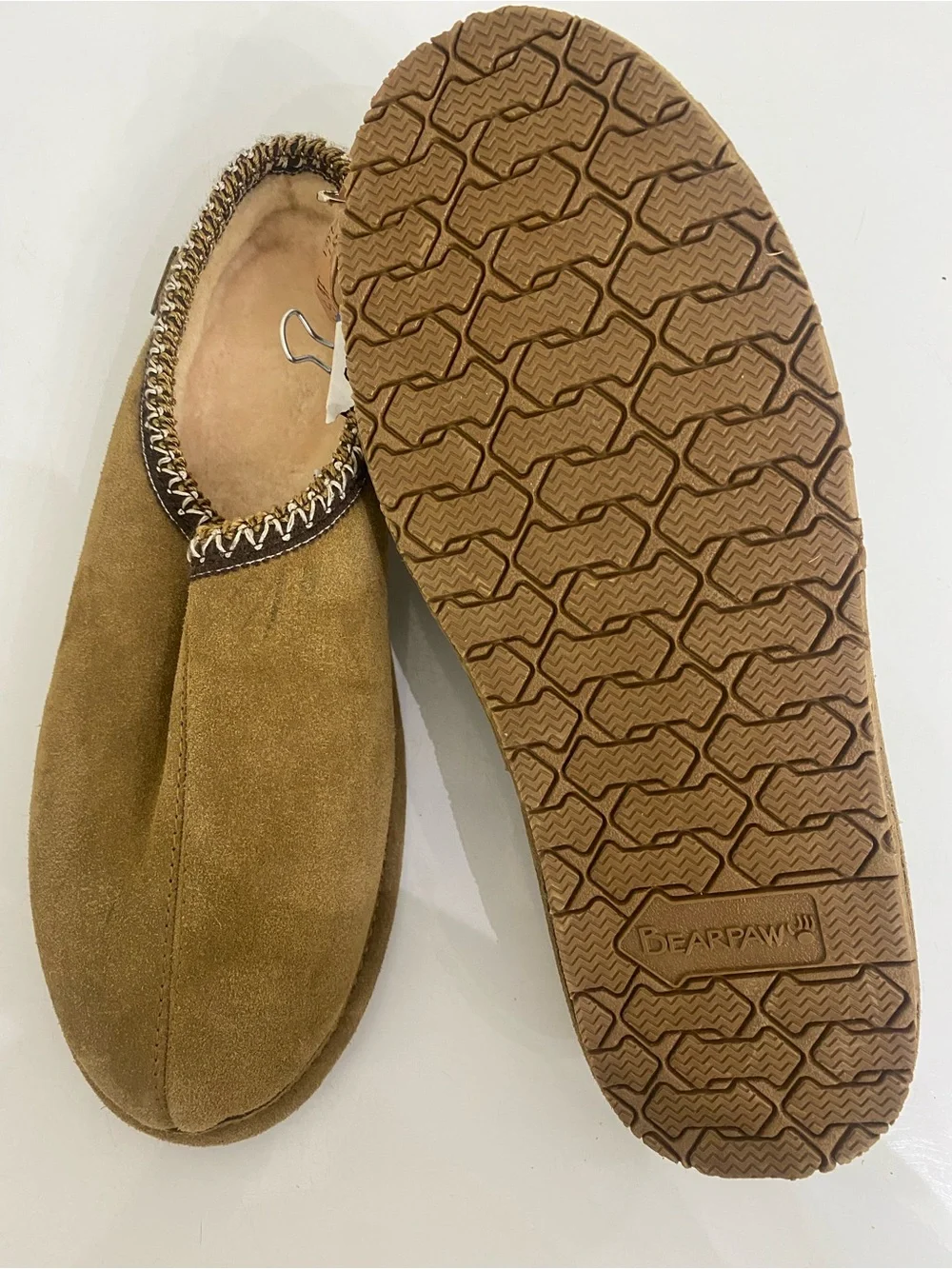 BearPaw Men’s Suede Slip-On Loafers - Brown
